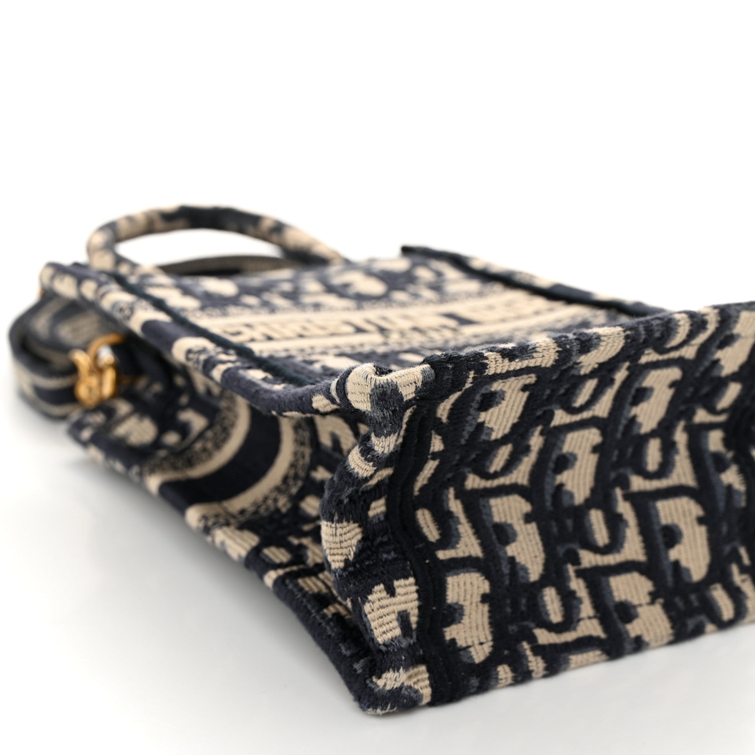 Christian Dior Oblique Mini Book Tote Phone Bag Blue 9 of 12