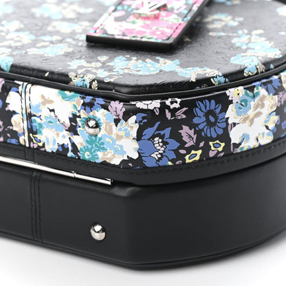Louis Vuitton Calfskin Floral Print Petite Boite Chapeau Black 6 of 8