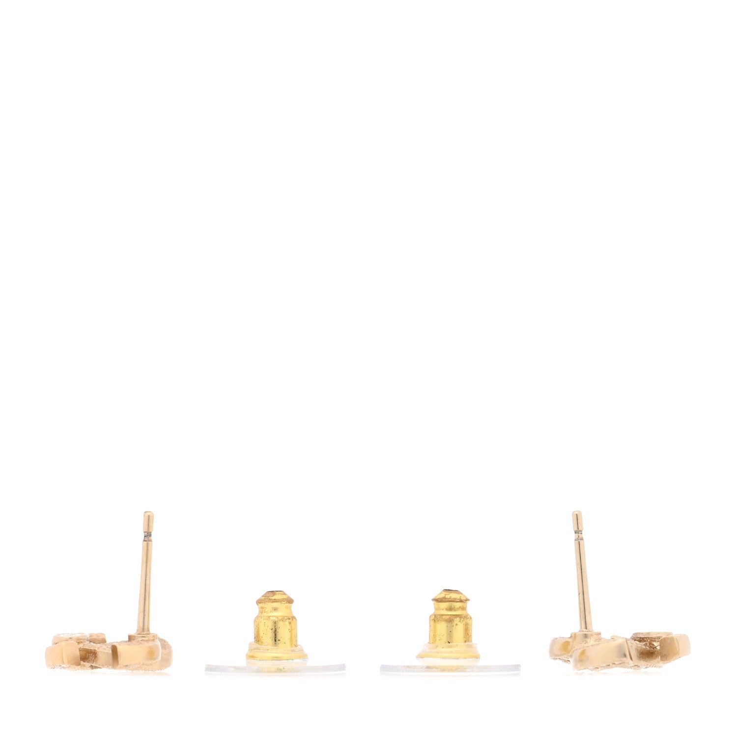 Chanel Crystal CC Earrings Gold 3 of 5