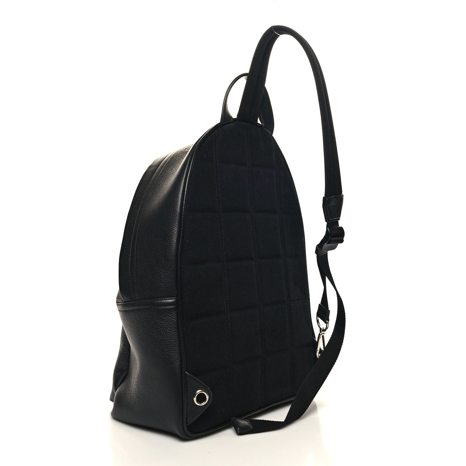 Mulberry Grain Calfskin Zipped Backpack Black 3 of 10