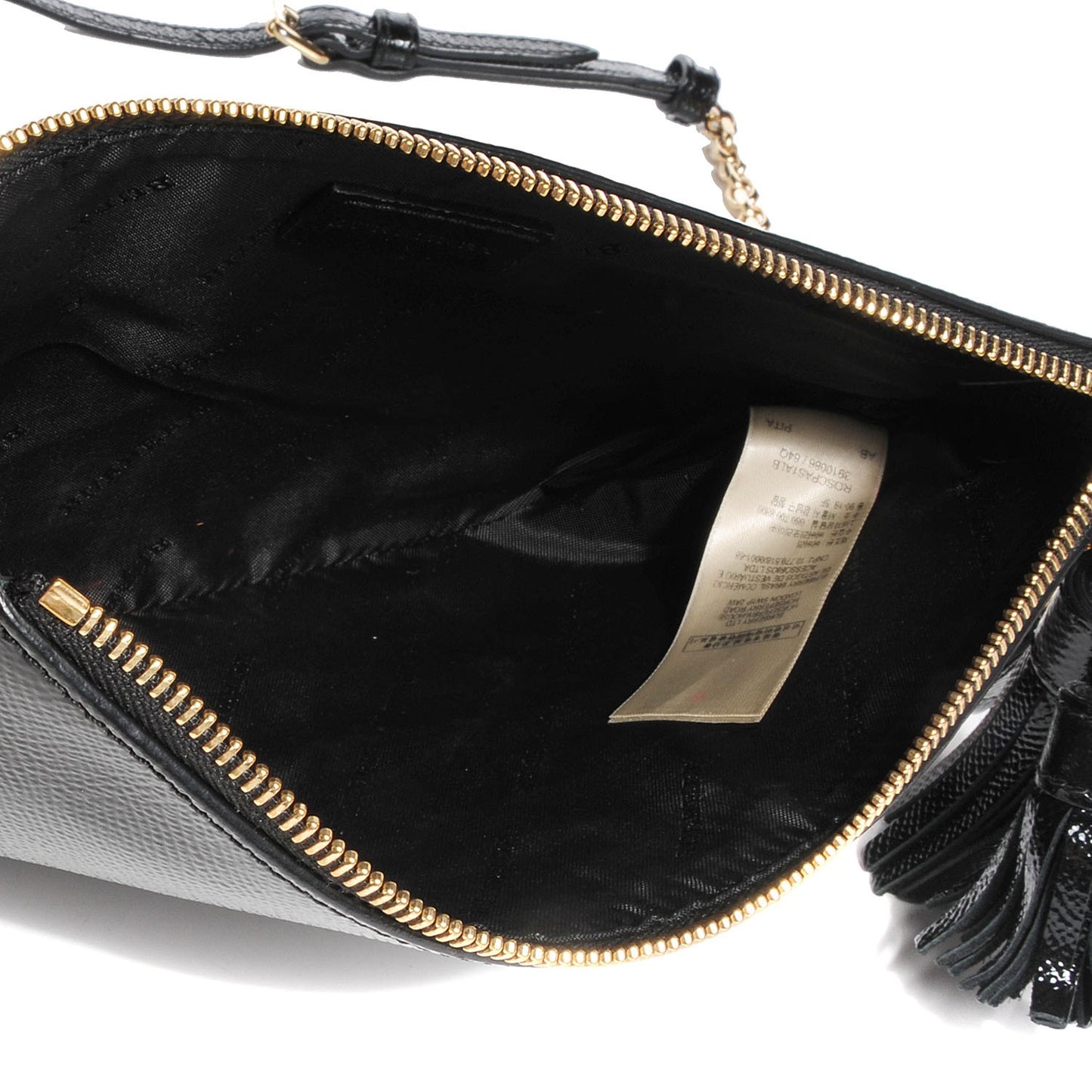 London Leather Peyton Crossbody Clutch Bag Black