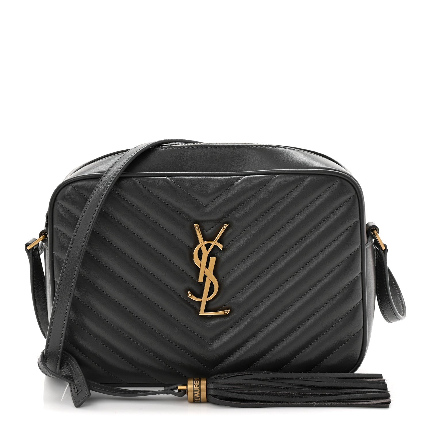 Saint Laurent Calfskin Matelasse Monogram Lou Camera Bag Storm 1 of 11