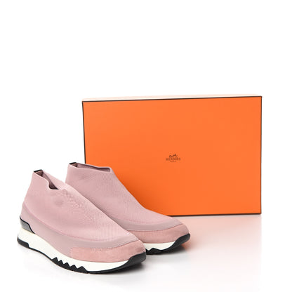 Hermes Mesh Technical Canvas Womens Tokyo Sneakers 36 Rose 10 of 10