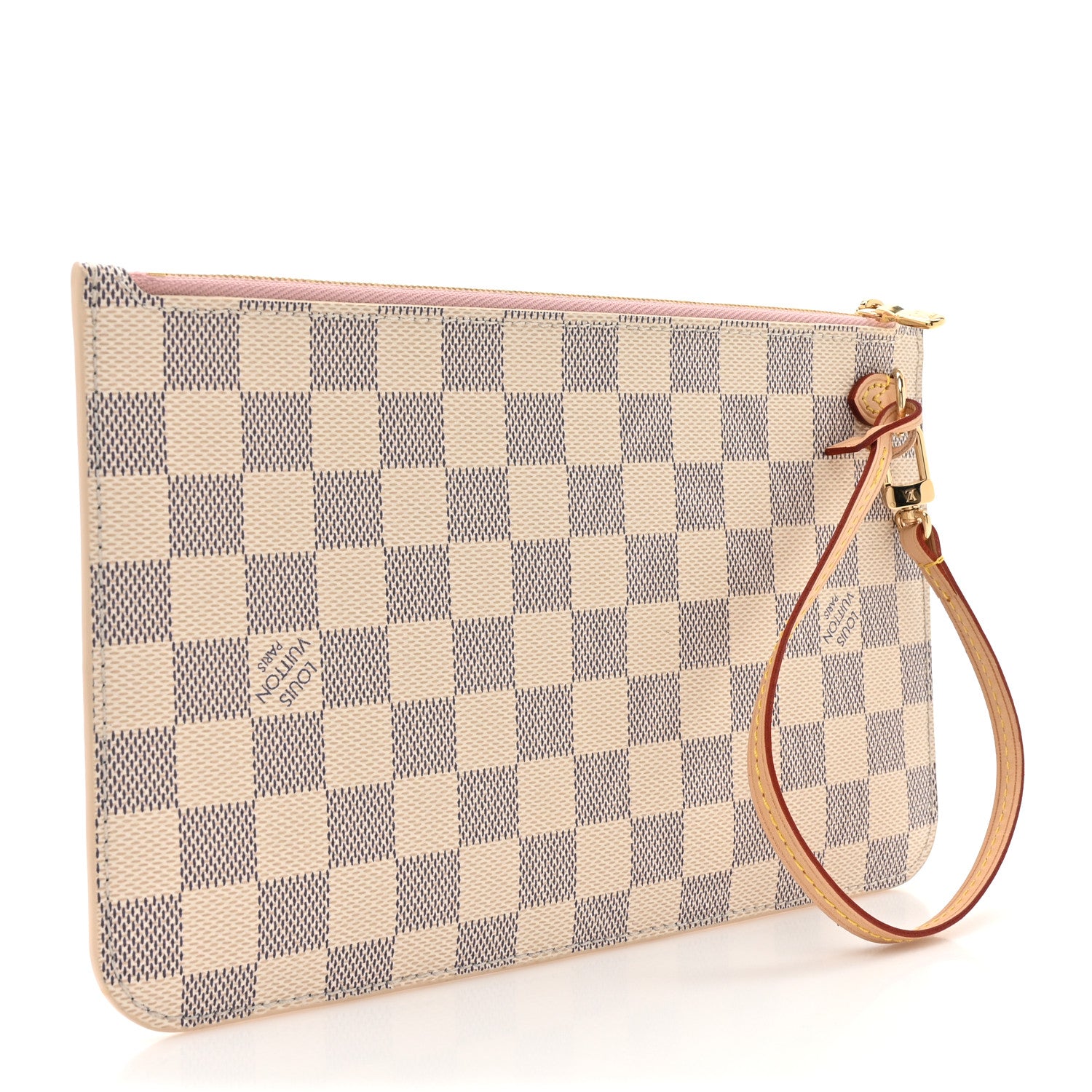 Louis Vuitton Damier Azur Neverfull MM GM Pochette Rose Ballerine 3 of 8
