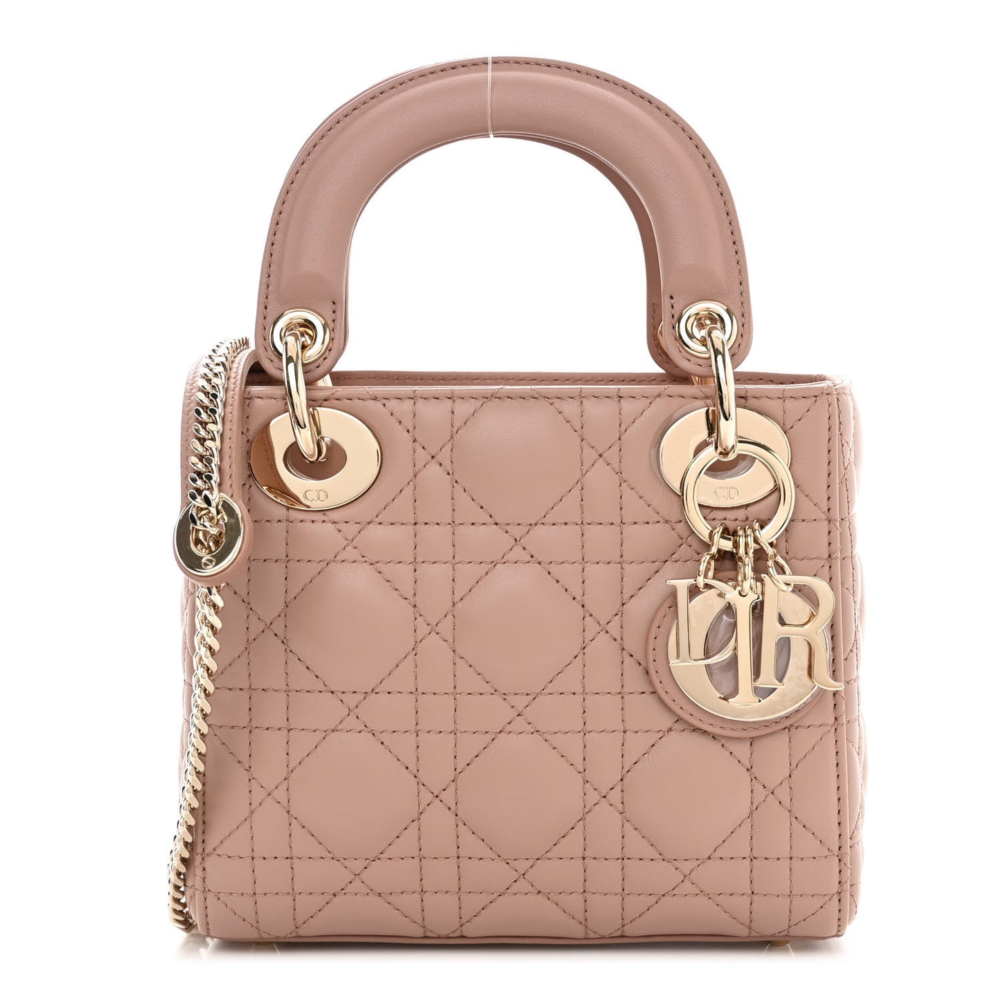 Lambskin Cannage Mini Lady Dior Blush