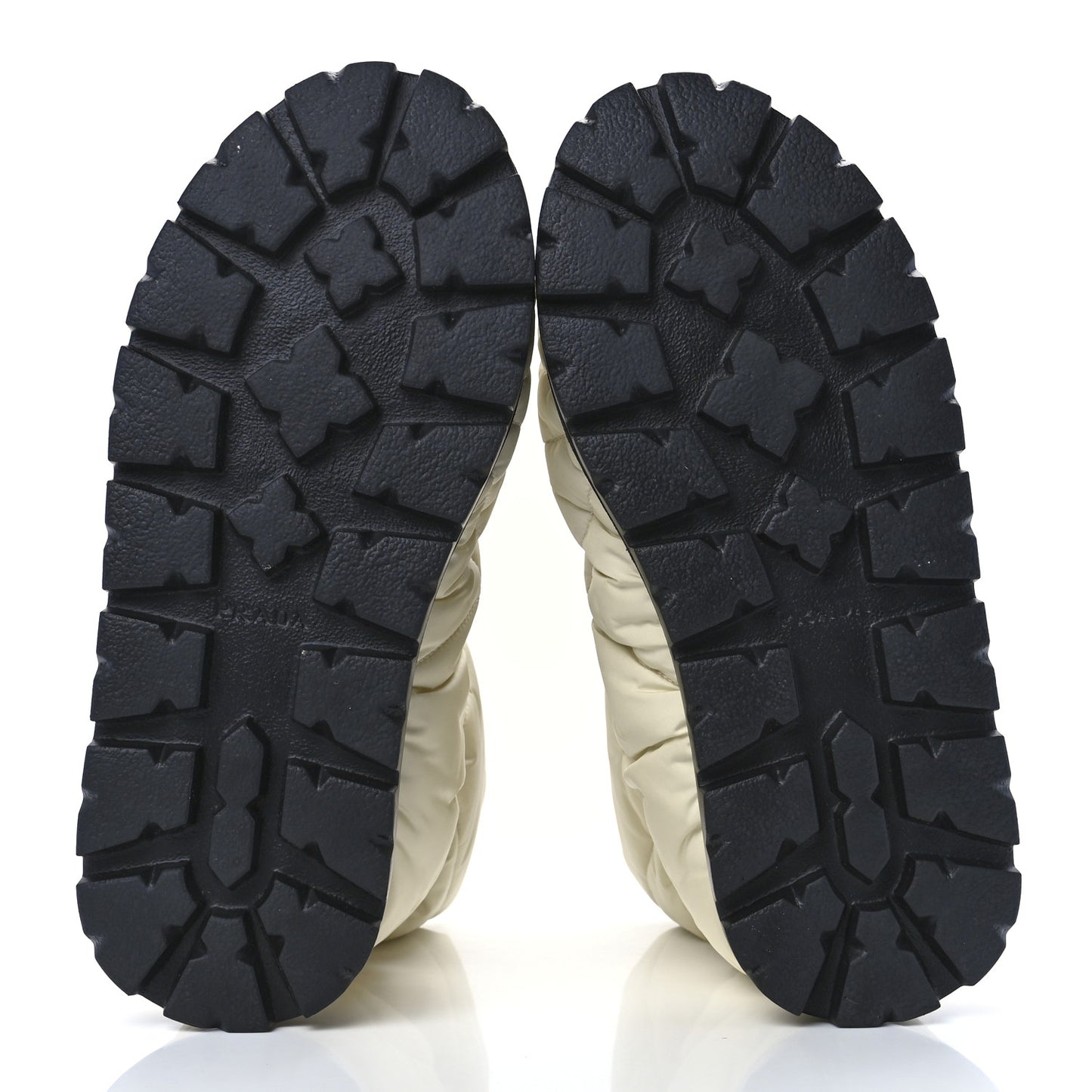 Re-Nylon Piuma Triangle Logo Padded Drawcord 20mm Snow Boots 40 Avorio