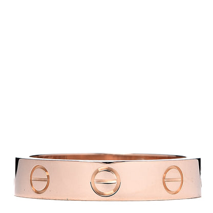 Cartier 18K Pink Gold Diamond 4mm LOVE Wedding Band Ring 51 5.75 3 of 4