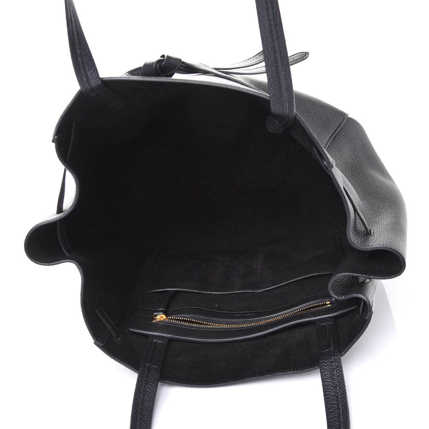 Soft Grained Calfskin Small Belt Cabas Phantom Black