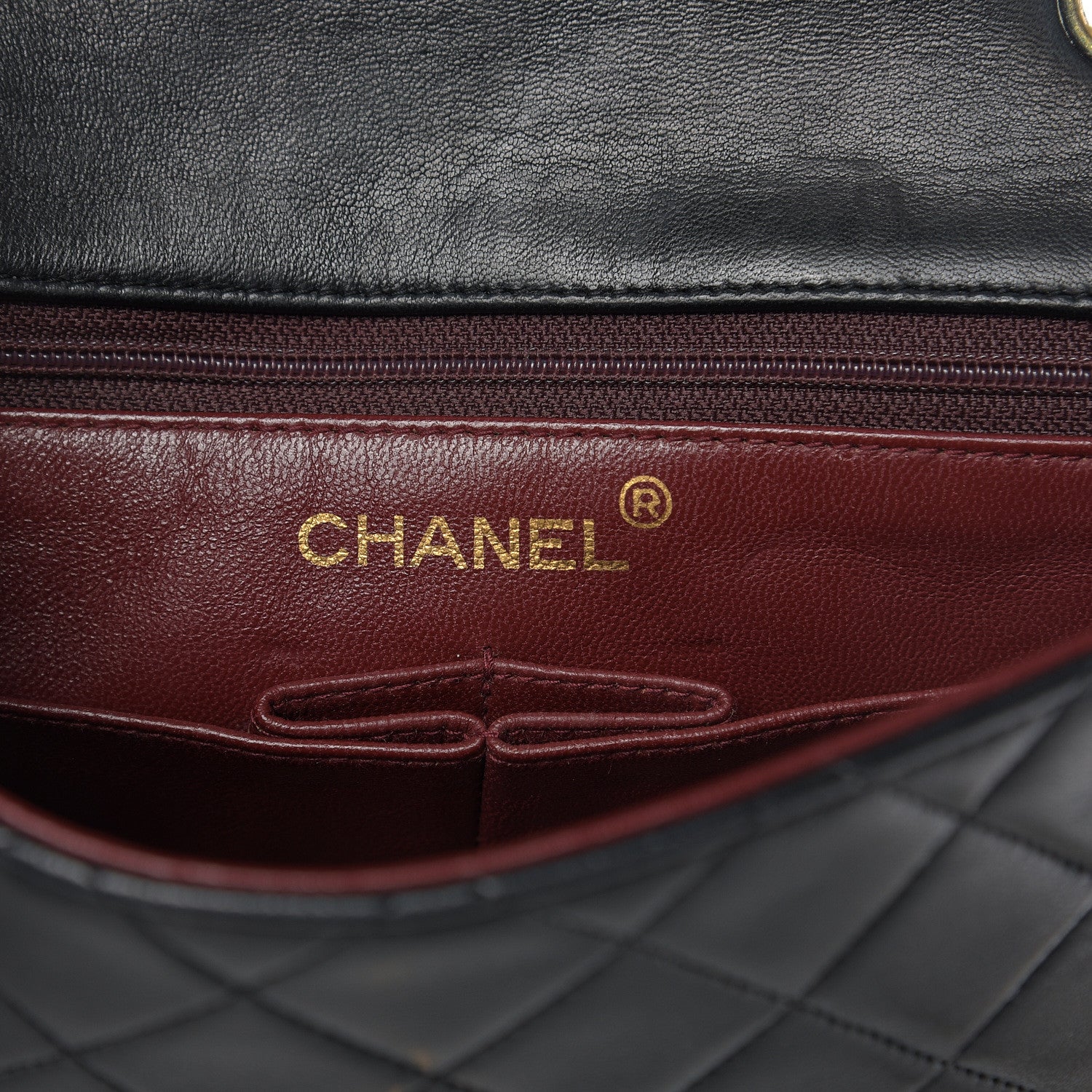 Chanel Lambskin Quilted Mini Square Flap Black 6 of 16