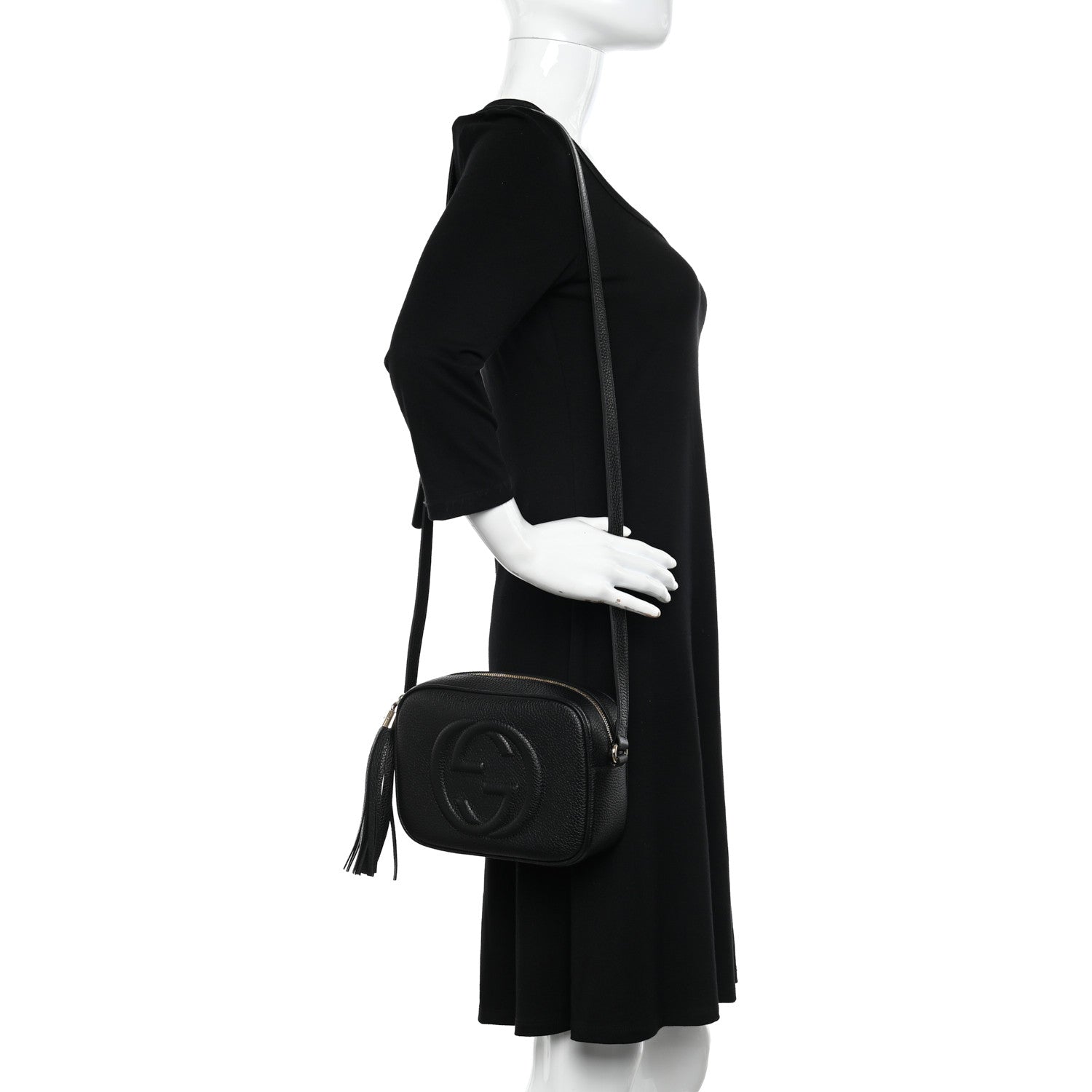 Gucci Pebbled Calfskin Small Soho Disco Bag Black 2 of 10
