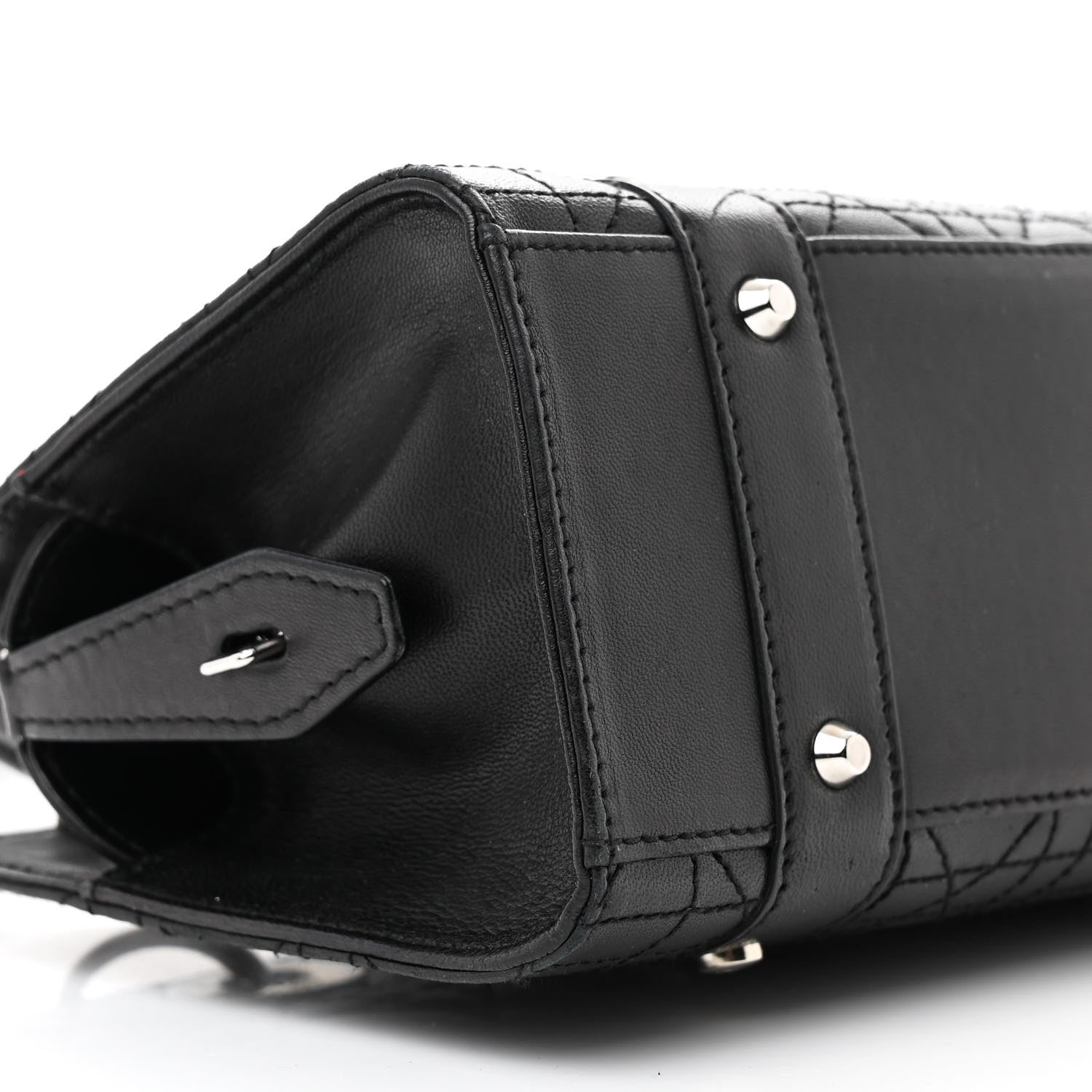 Christian Dior Lambskin Cannage Soft Lady Dior East West Black 10 of 12