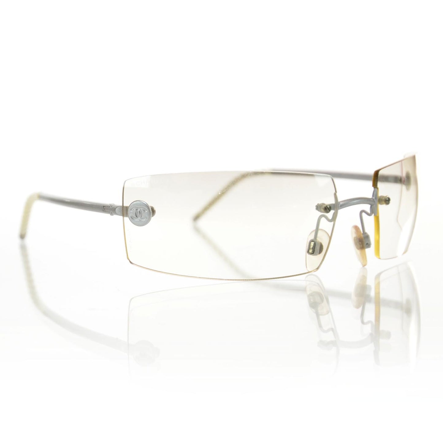 Frameless CC Logo Sunglasses 4047 Clear