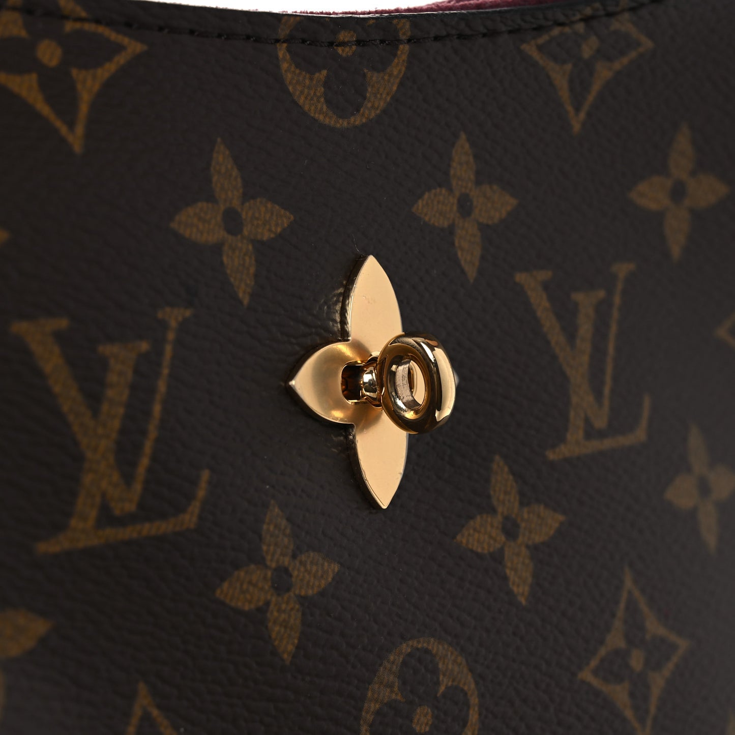 Monogram Flower Hobo Beige