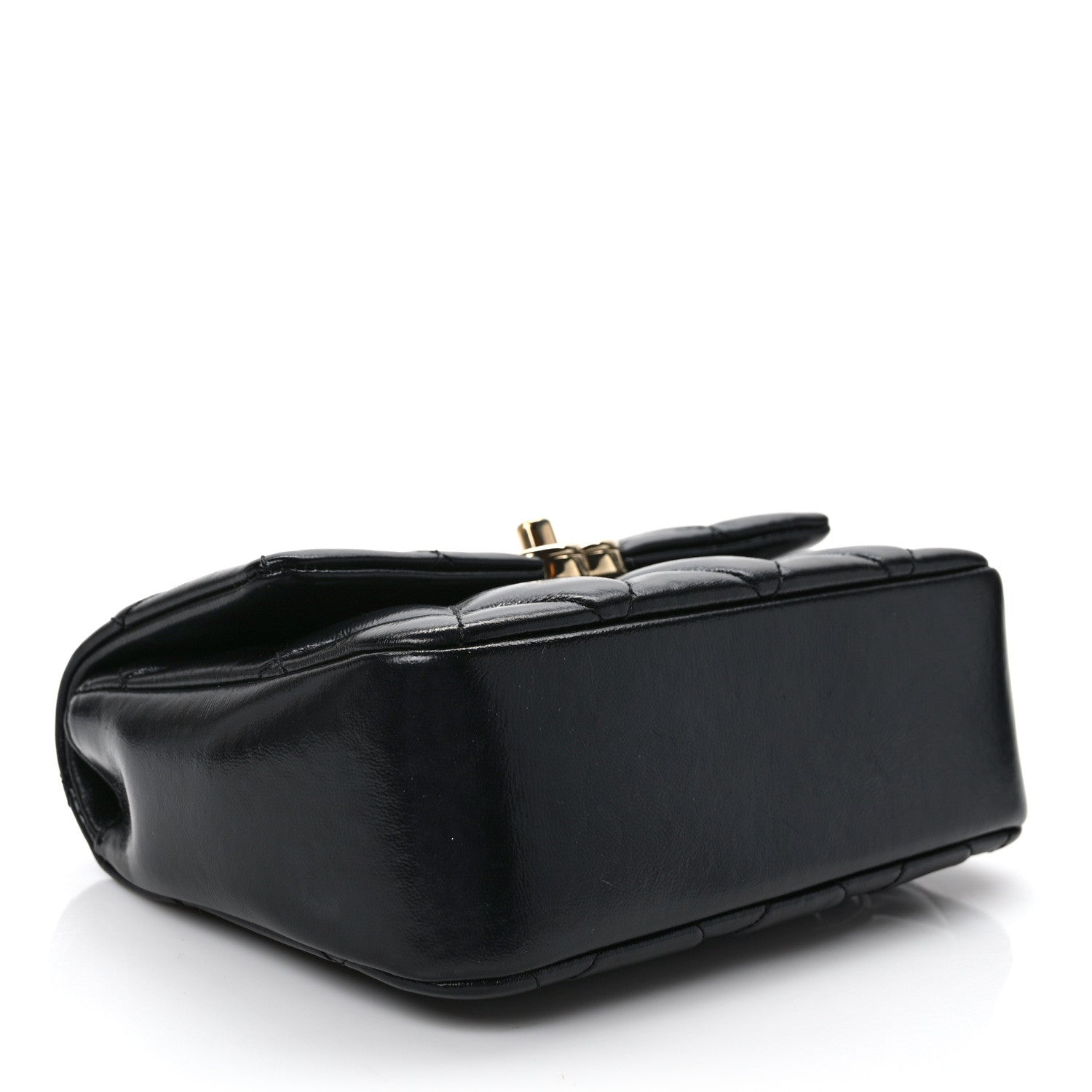 Chanel Shiny Lambskin Quilted Mini Coco Trip Flap Bag Black 4 of 12
