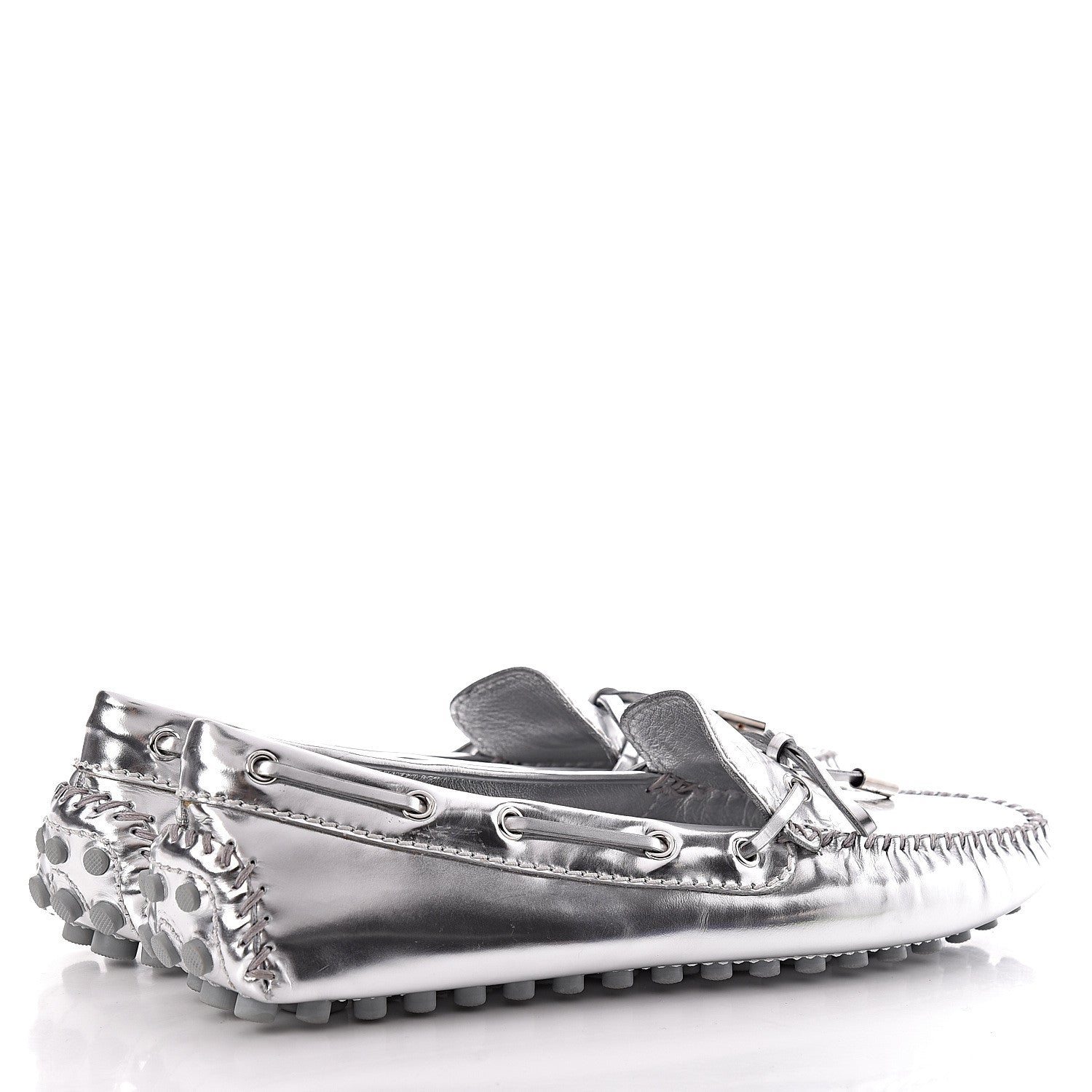 Louis Vuitton Patent Calfskin Monogram Gloria Loafers 38 Silver 4 of 10