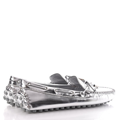 Louis Vuitton Patent Calfskin Monogram Gloria Loafers 38 Silver 4 of 10