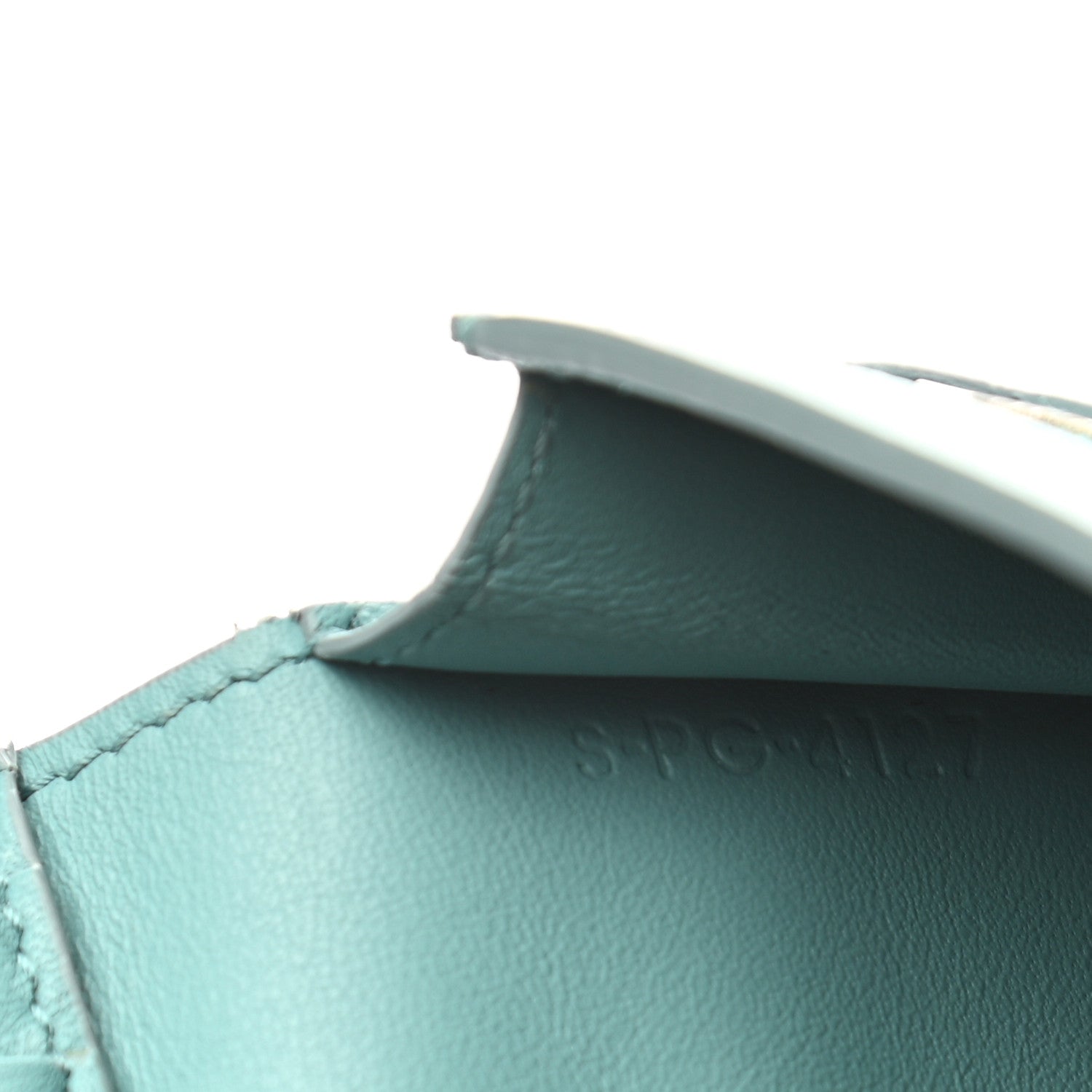 Celine Grained Calfskin Medium Multifunction Strap Wallet Coquelicot Ocean 7 of 12