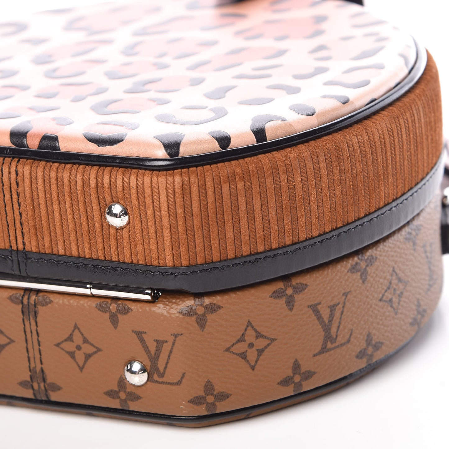 Reverse Monogram Leopard Petite Boite Chapeau