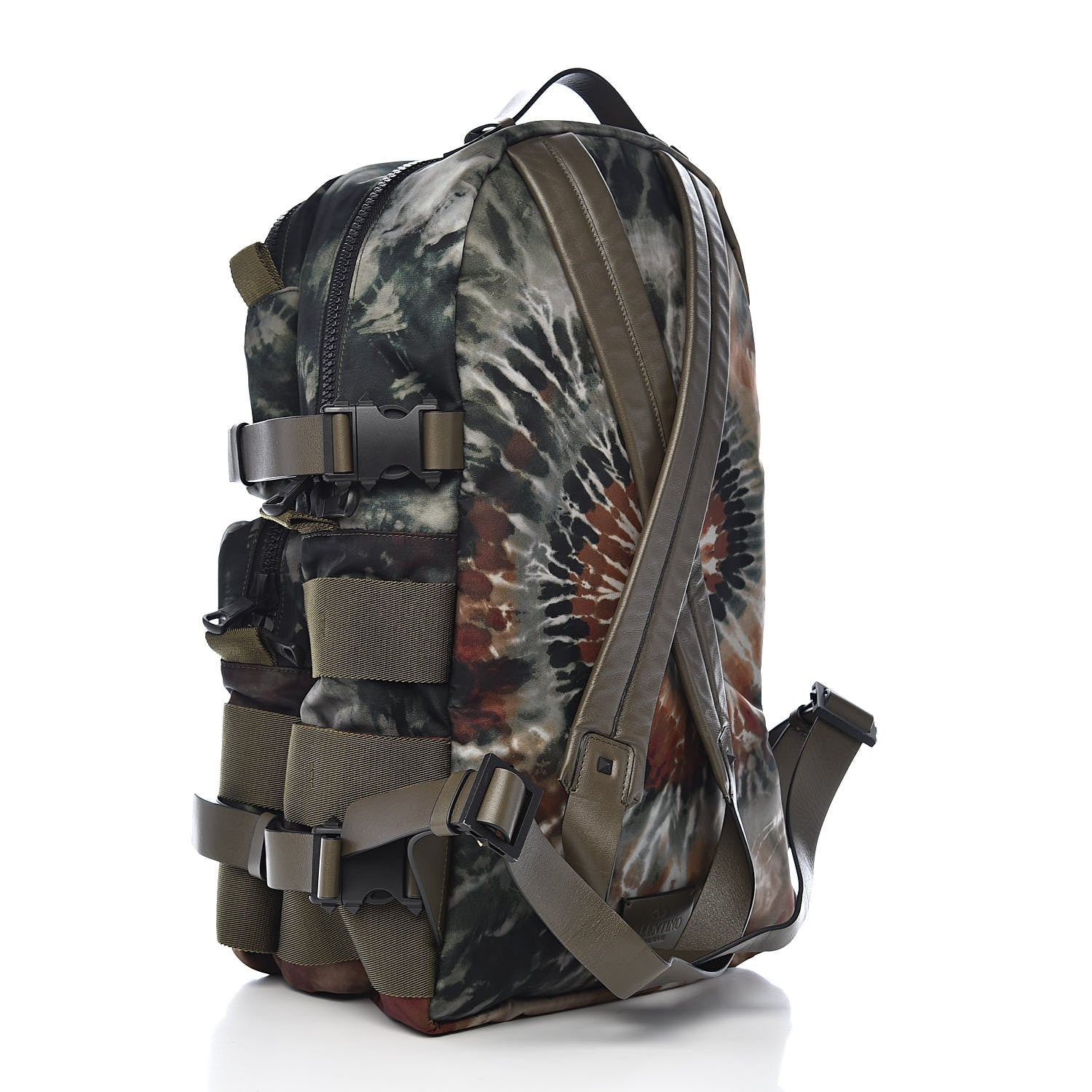Valentino Garavani Nylon Tie Dye Backpack Deep Army Green 3 of 10