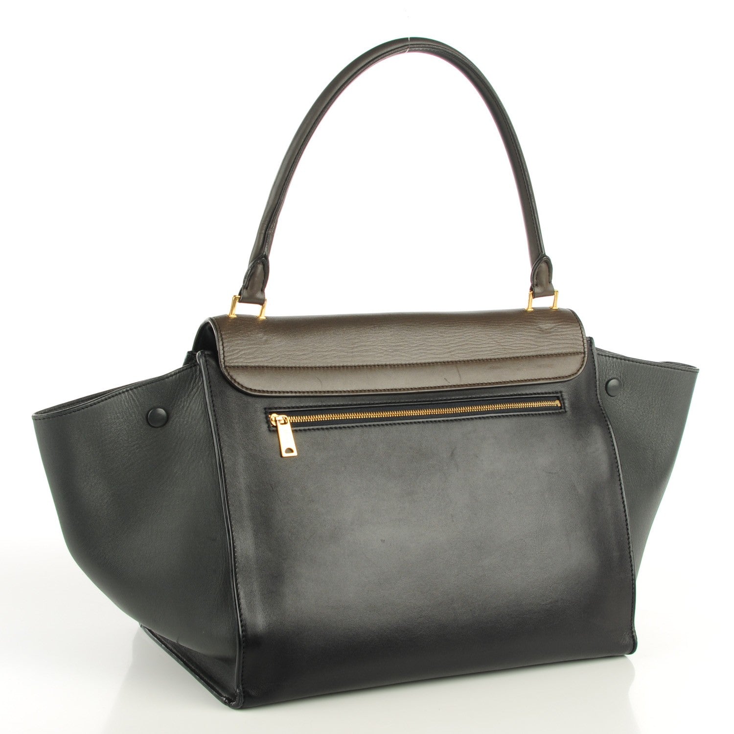 Celine Smooth Calfskin Large Tri-Color Trapeze Anthracite 5 of 9