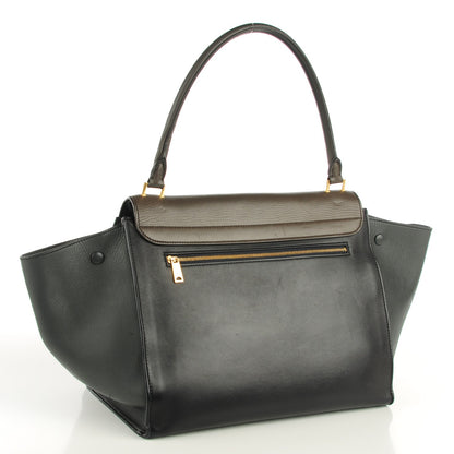 Celine Smooth Calfskin Large Tri-Color Trapeze Anthracite 5 of 9