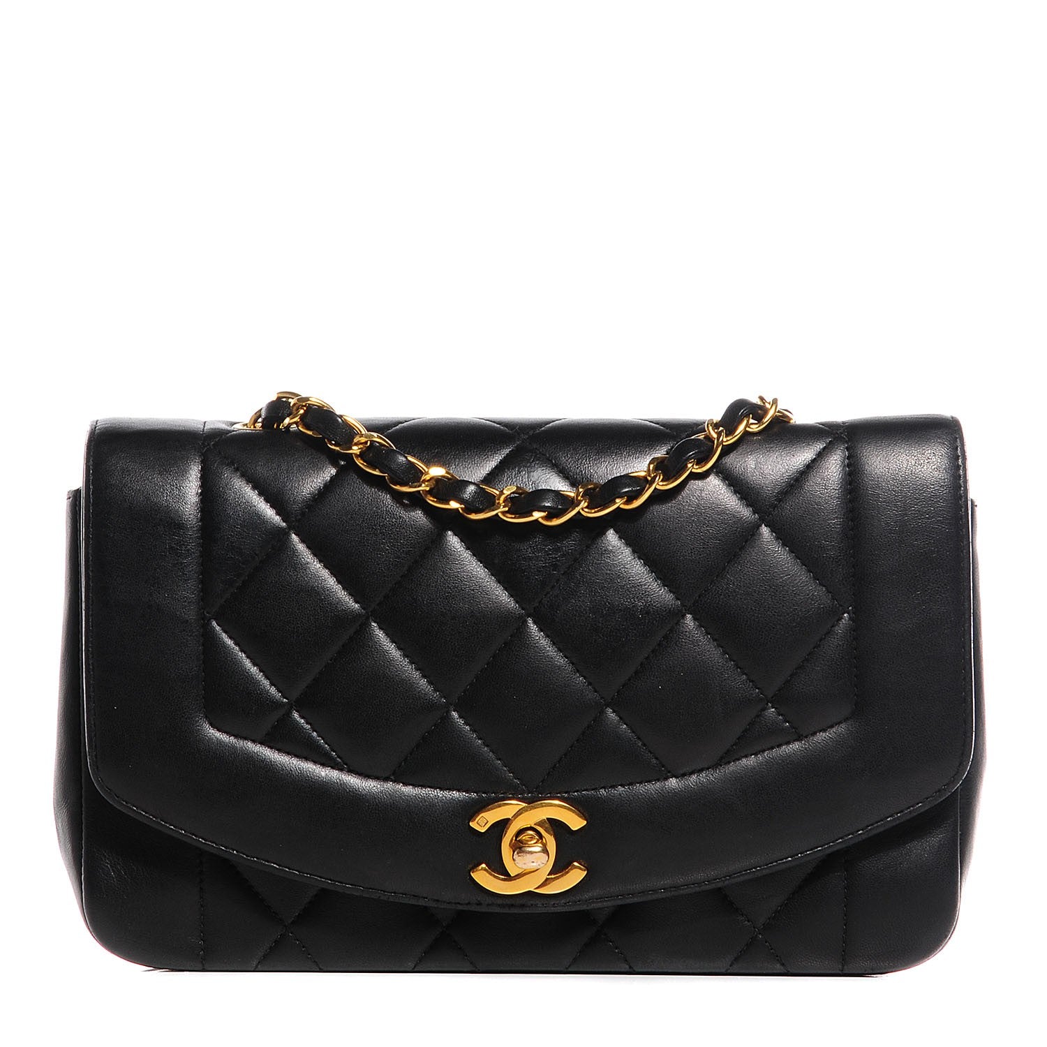 Chanel Lambskin Quilted Small Single Flap Black 1 of 8