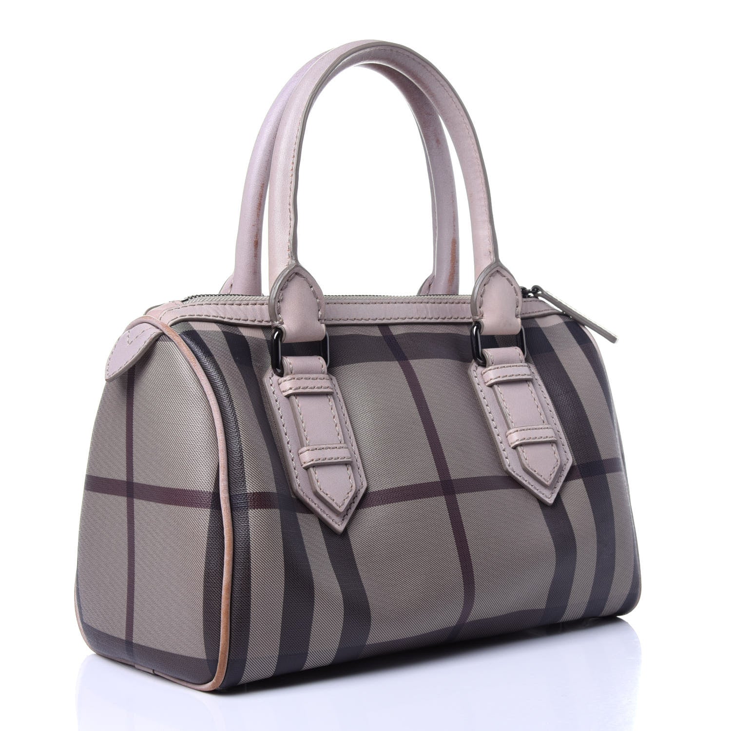 Burberry Smoked Check Small Chester Bowling Bag Purple 3 of 14