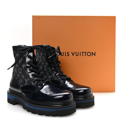 Louis Vuitton Denim Mens LV Ranger Ankle Boots 9 9 Dark Blue 9 of 9