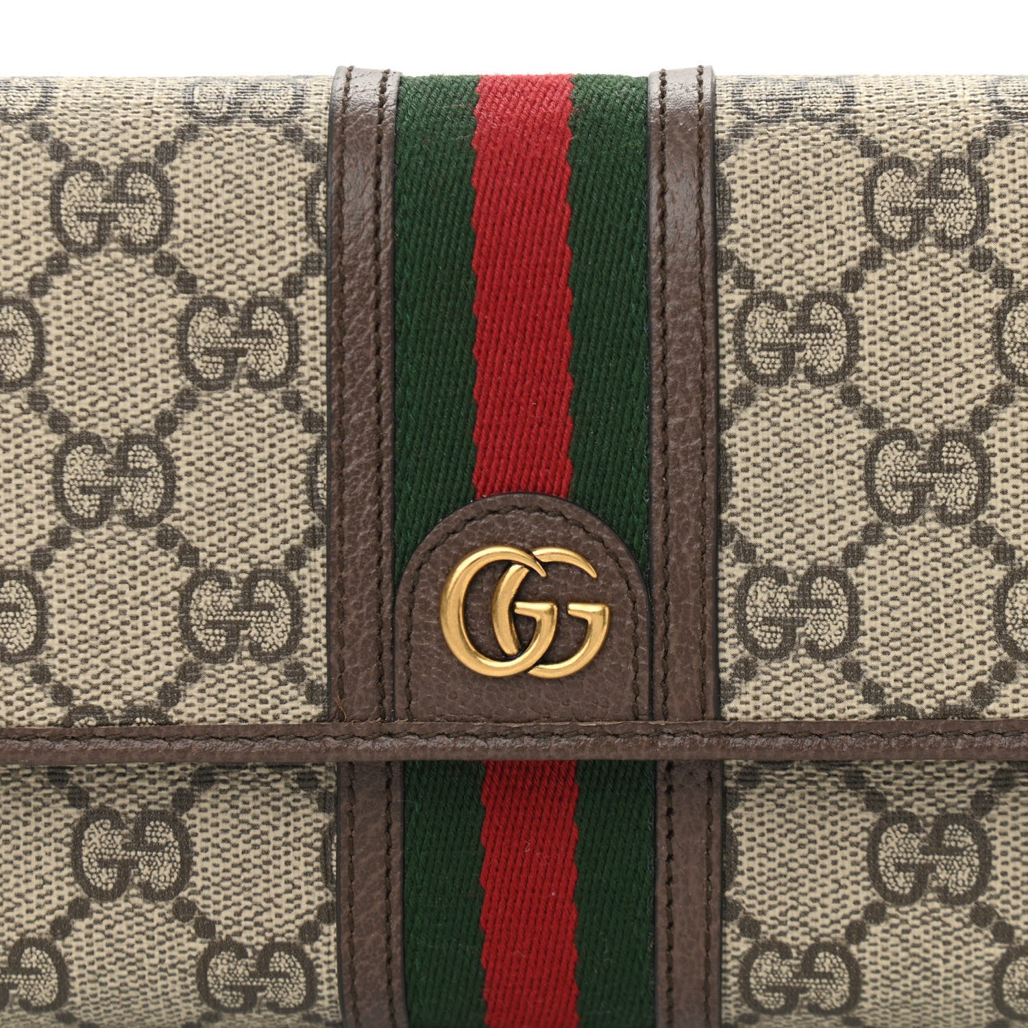Gucci GG Supreme Monogram Web Ophidia Crossbody Wallet Beige New Acero 9 of 12