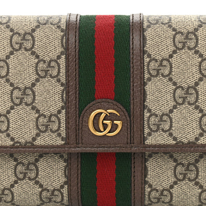 Gucci GG Supreme Monogram Web Ophidia Crossbody Wallet Beige New Acero 9 of 12