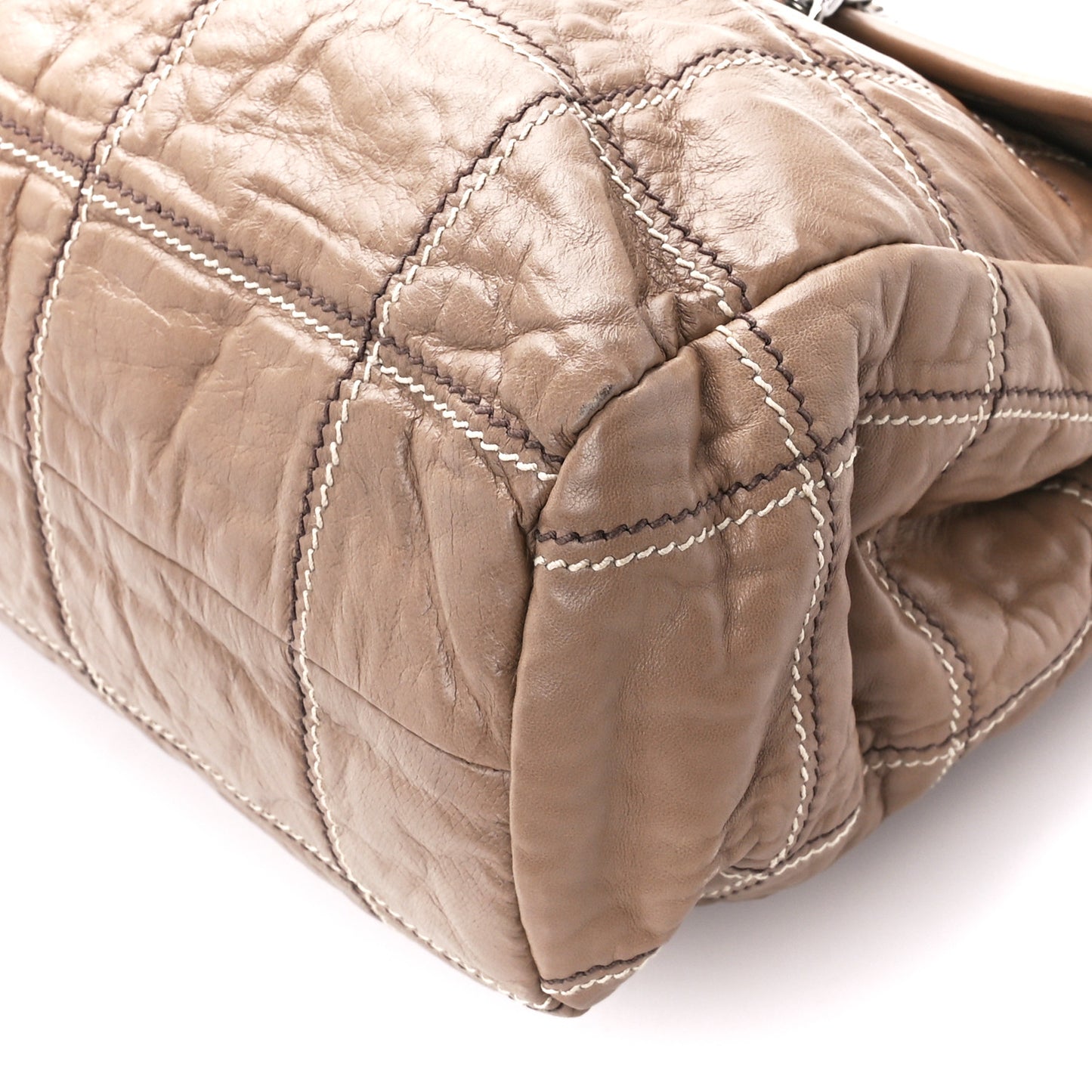 Nappa Antique Stitched Flap Cammeo