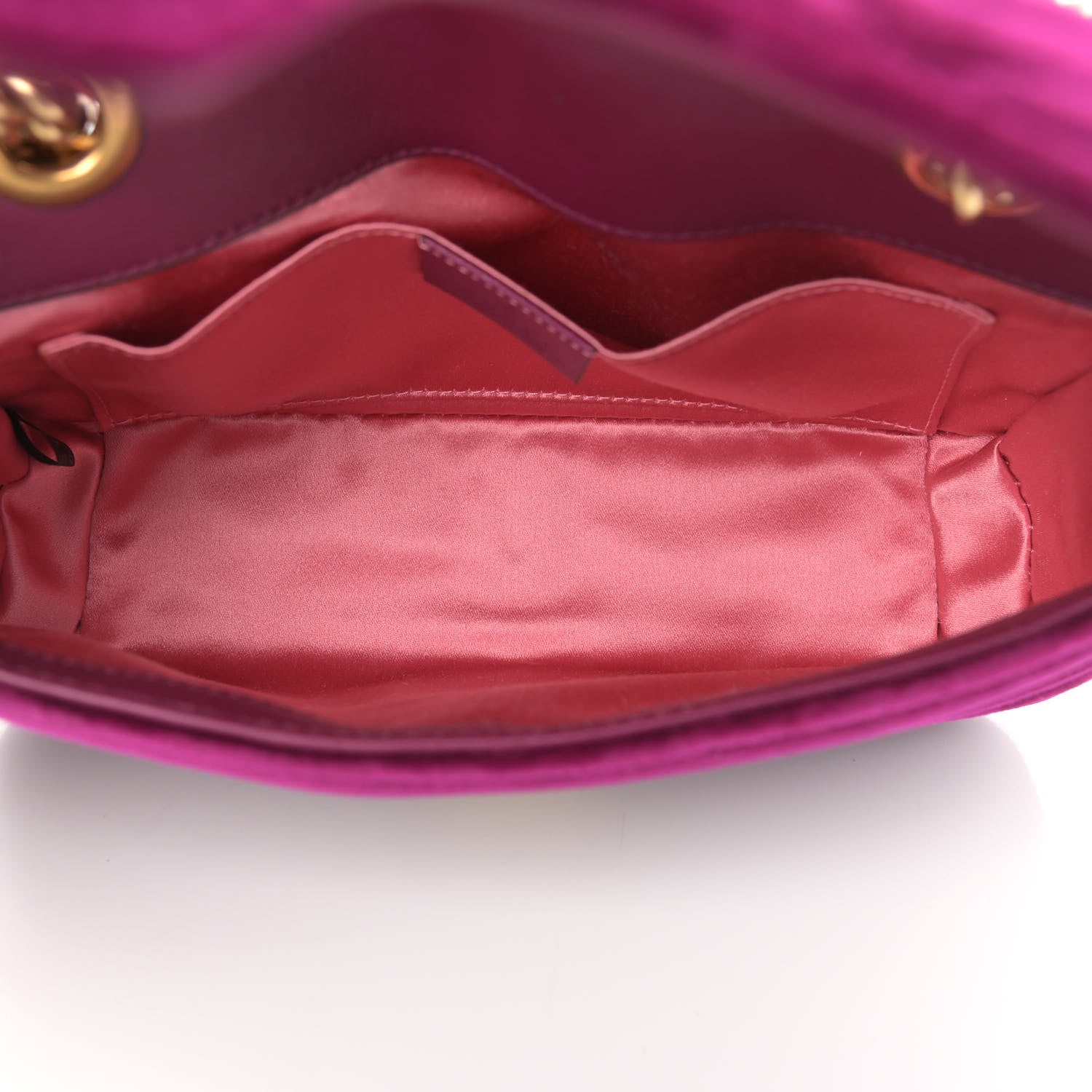 Gucci Velvet Matelasse Mini GG Marmont Shoulder Bag Fuchsia Violet Cyclamen 5 of 11