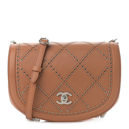 Chanel Calfskin Coco Eyelets Small Flap Bag Camel 1 of 10