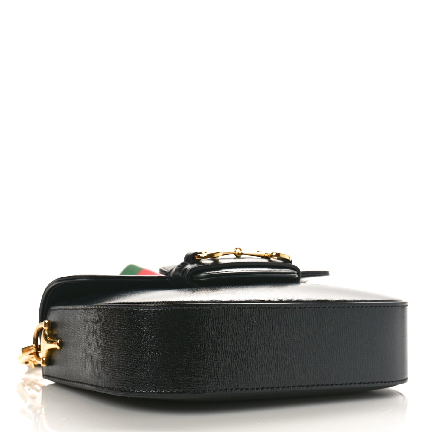 Azalea Calfskin Web Mini Horsebit 1955 Shoulder Bag Black