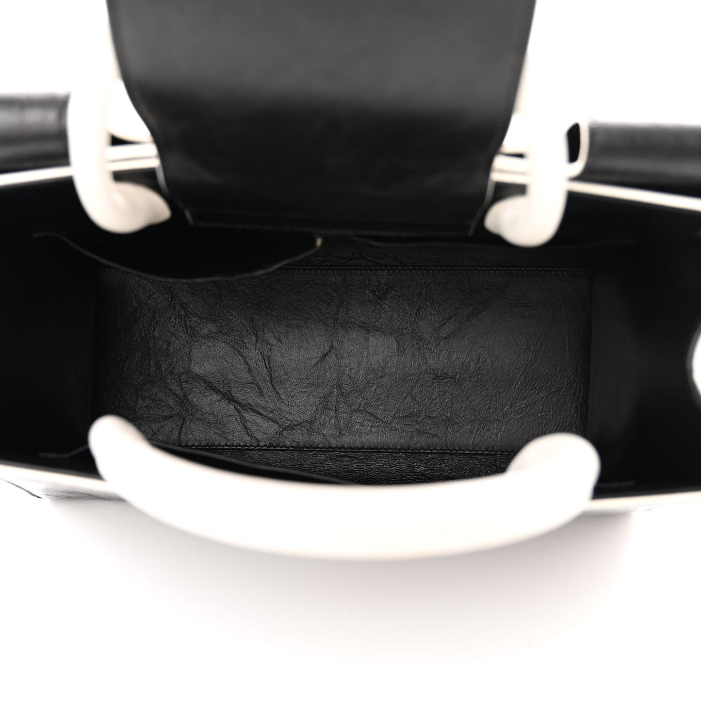 Crinkled Calfskin Medium Diorever Flap Black