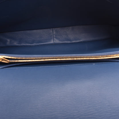 Balenciaga Calfskin Logo Matelasse Large BB Flap Chain Shoulder Bag Bleu Tanzanite 5 of 9