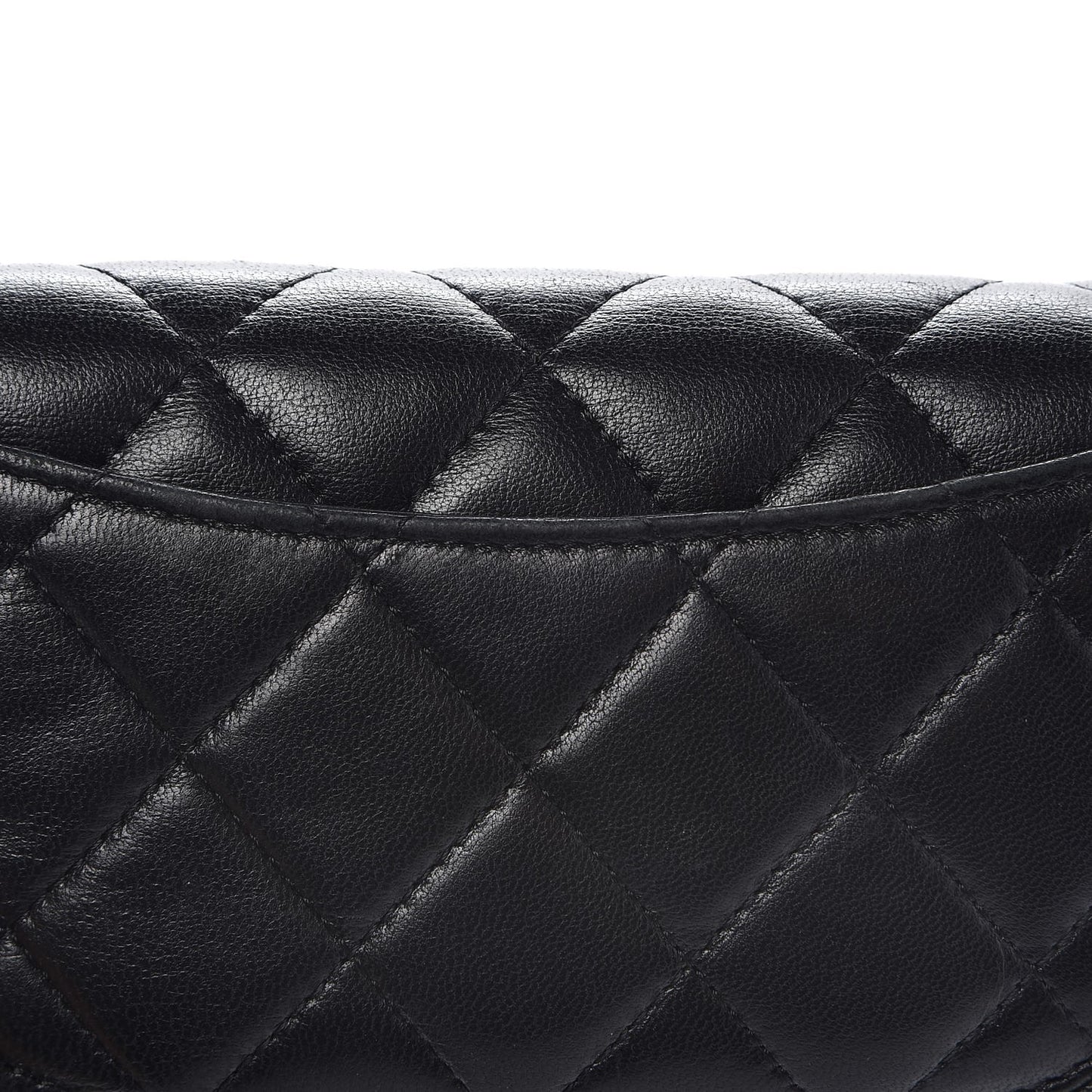 Lambskin Quilted Large Flap Wallet Black