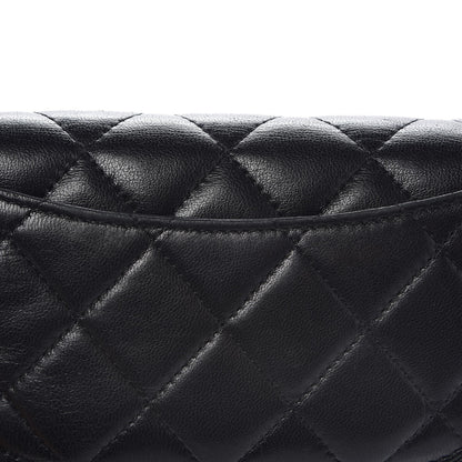Chanel Lambskin Quilted Large Flap Wallet Black 6 of 10