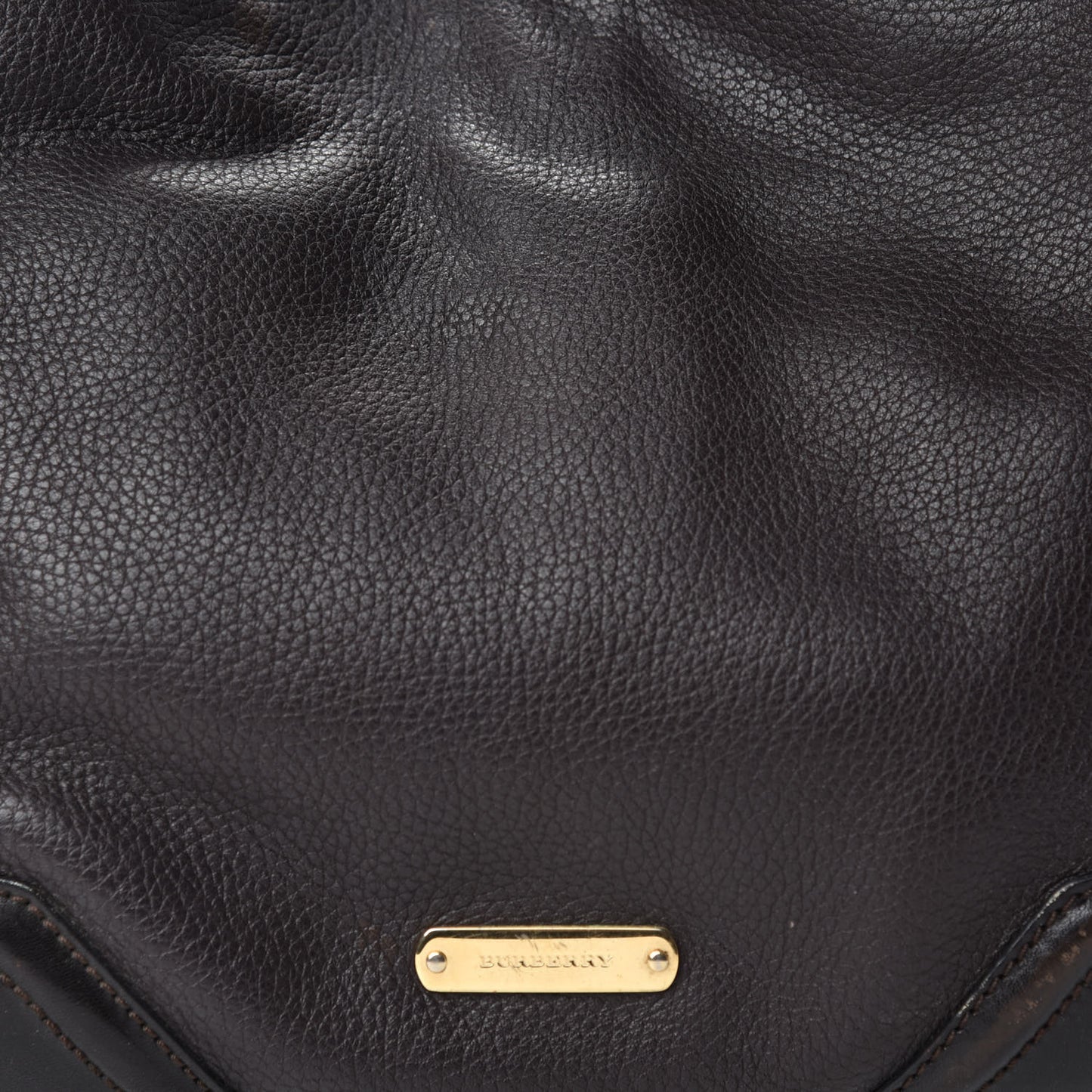 Grainy Calfskin Small Canterbury Tote Dark Chocolate