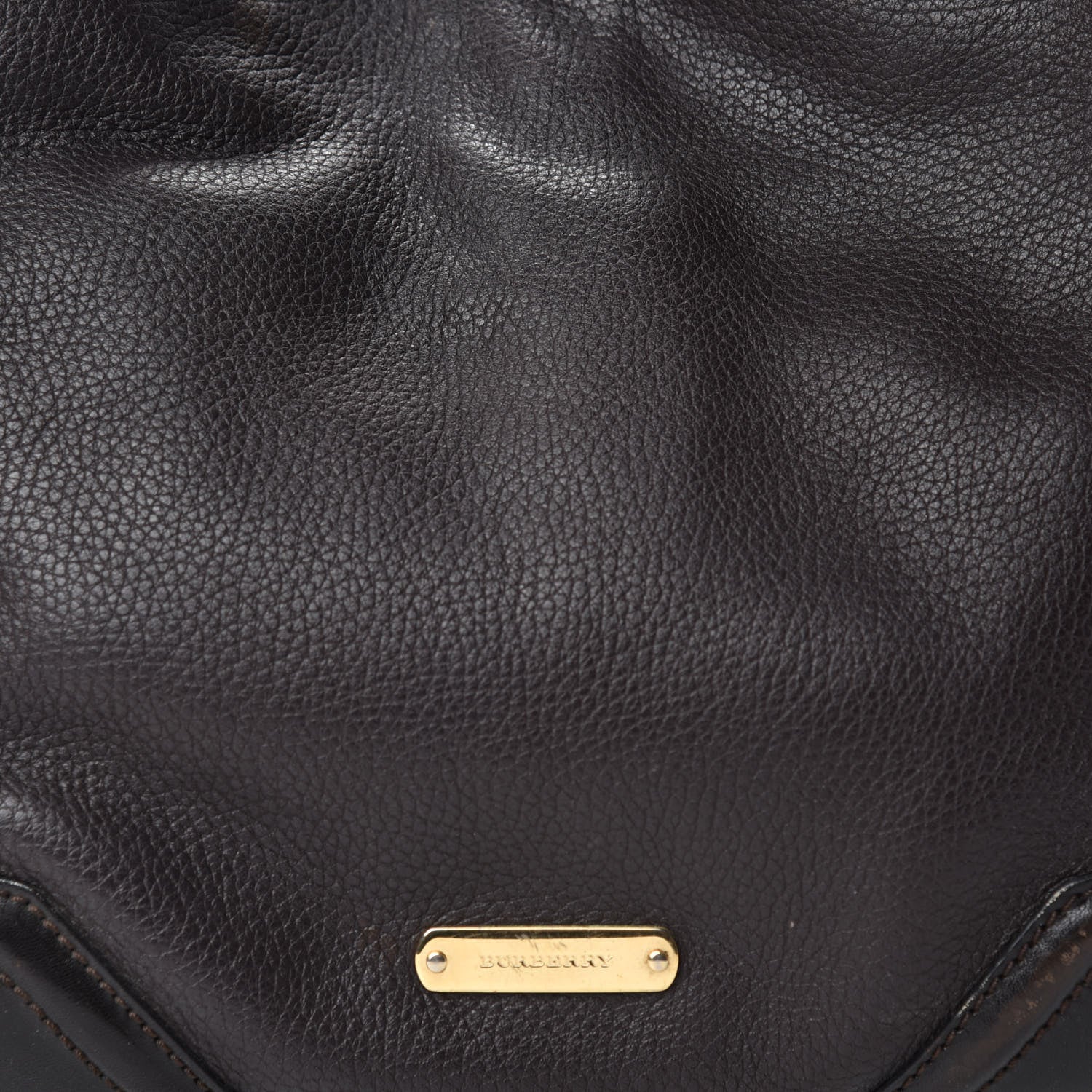 Burberry Grainy Calfskin Small Canterbury Tote Dark Chocolate 15 of 15