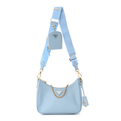 Prada Saffiano Re-Edition 2005 Shoulder Bag Celeste 1 of 11