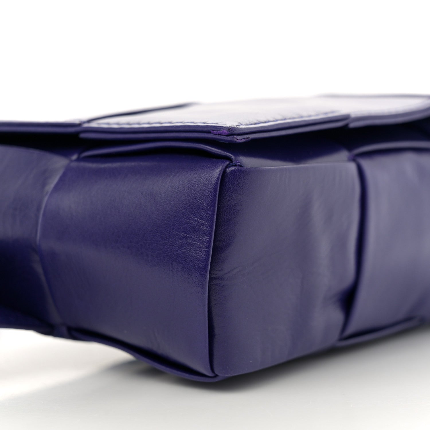 Bottega Veneta Paper Calfskin Intrecciato Cassette Belt Bag Purple 9 of 10