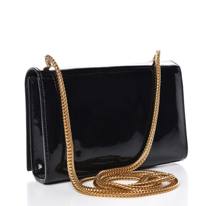 Saint Laurent Patent Small Classic Monogram Kate Tassel Satchel Black 3 of 15