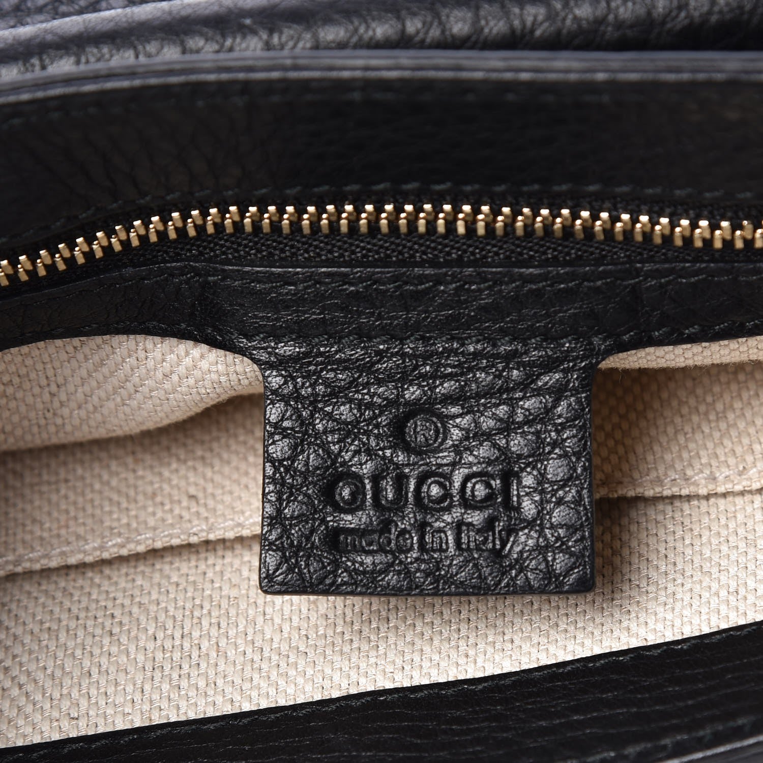 Gucci Pebbled Calfskin Medium Soho Flap Crossbody Black 6 of 9