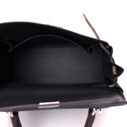 Hermes Swift Colormatic Kelly Retourne 25 Caban Black Chai Gold Etoupe 4 of 9
