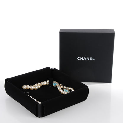 Chanel Pearl CC Belt Turquoise Burgundy 6 of 6