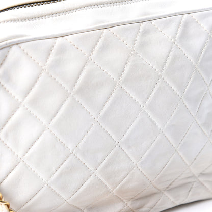Chanel Lambskin Quilted Tassel Camera Case White 10 of 13