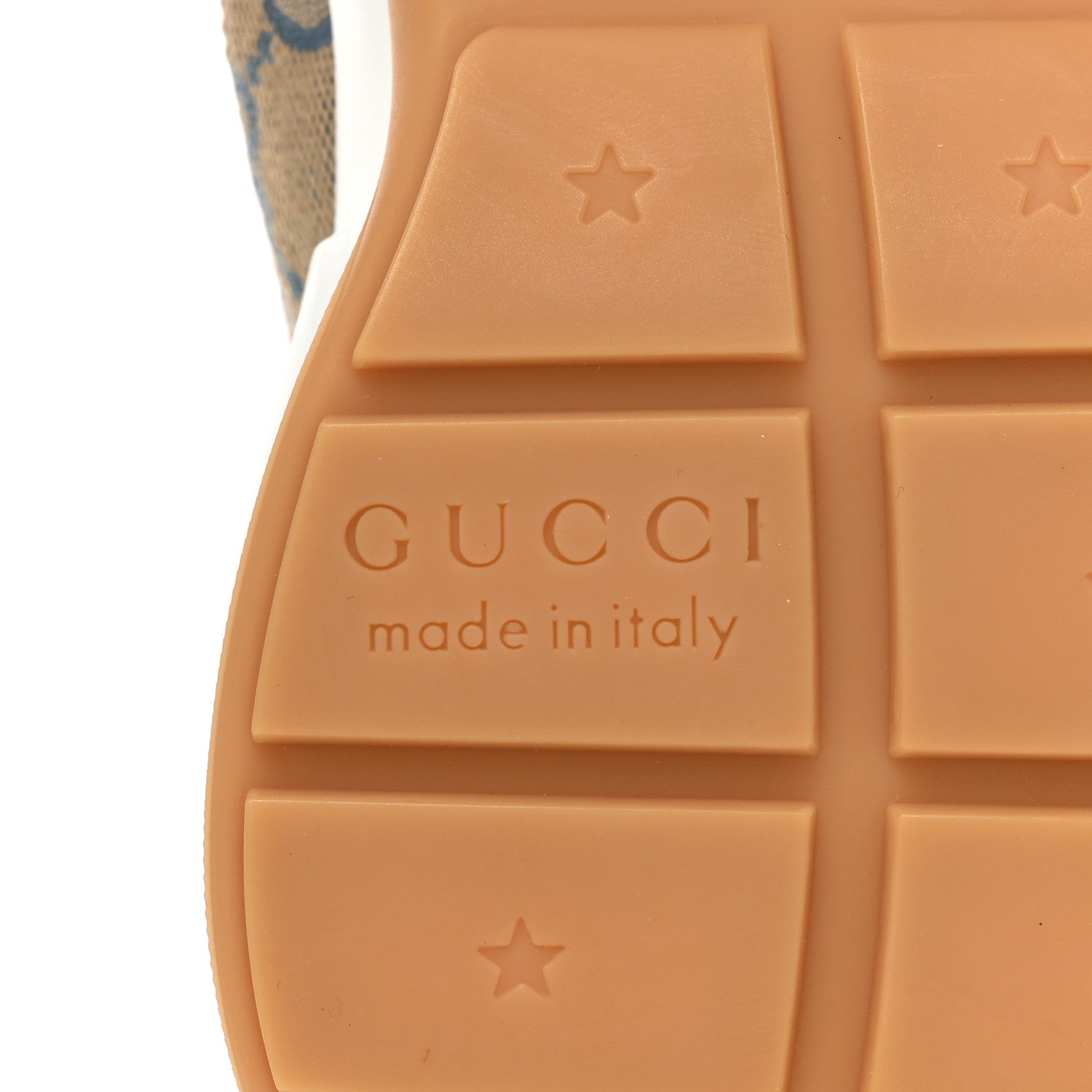 Gucci Monogram Multicolor Demetra Womens Rhyton Sneakers 36 Yellow Blue Great White Tabasco 6 of 8