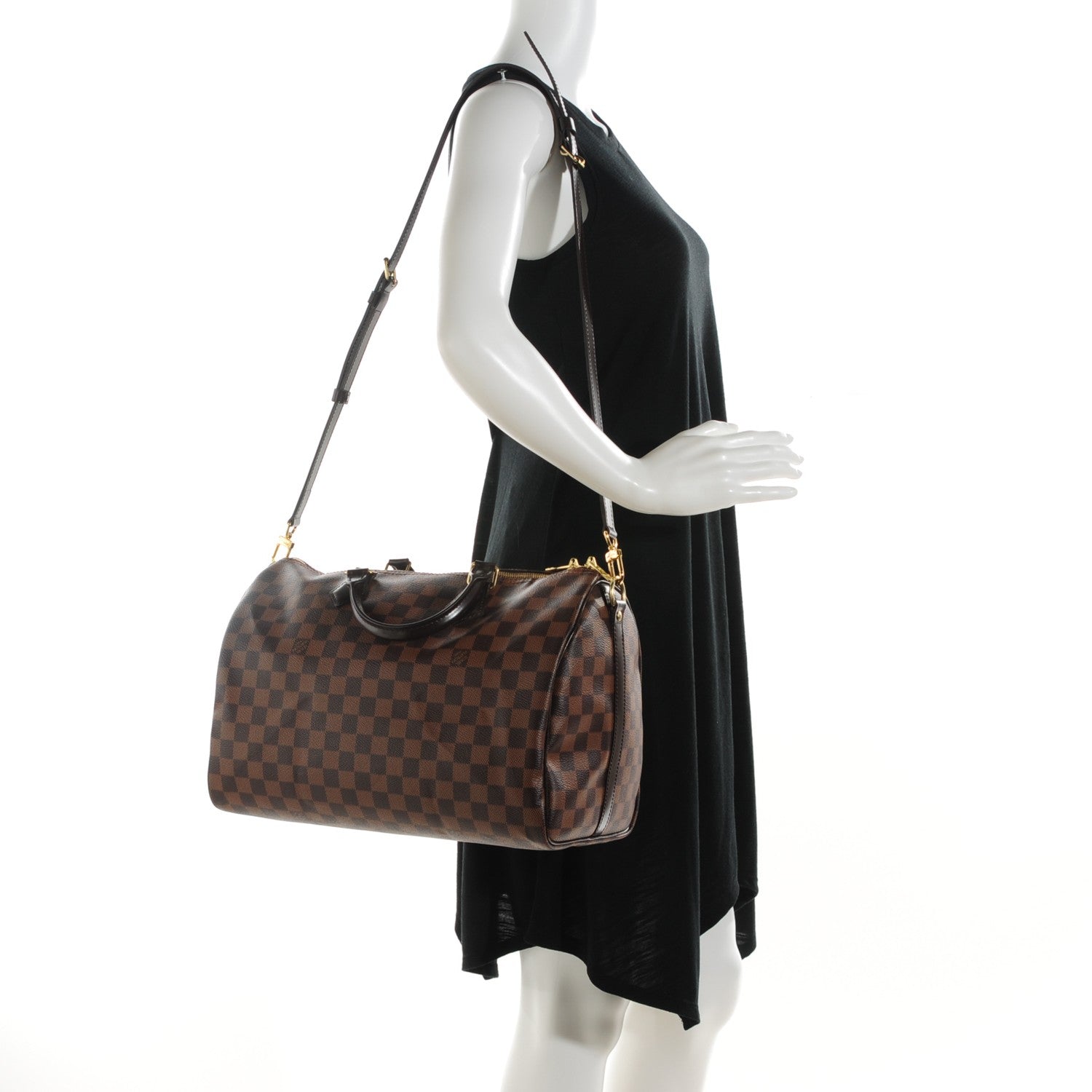 Louis Vuitton Damier Ebene Speedy Bandouliere 35 2 of 10