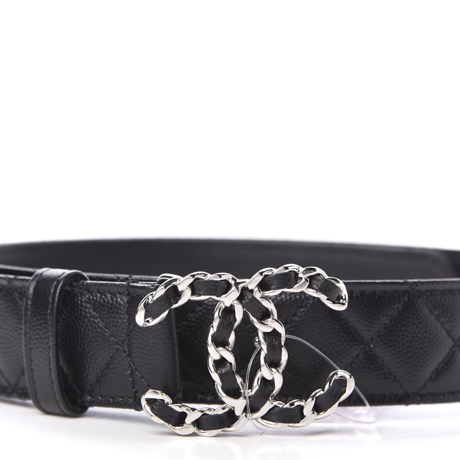 Chanel Lambskin Quilted CC Chain Belt 80 32 Black 6 of 7